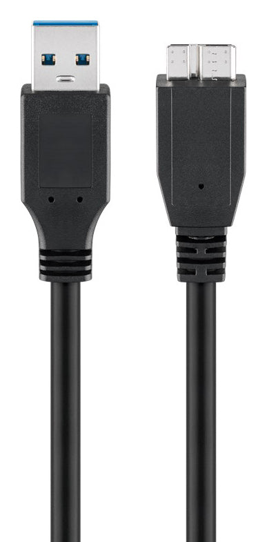 GOOBAY καλώδιο USB 3.0 σε USB 3.0 micro Τype B 95169, 15W, 5Gbps, 1m, μαύρο