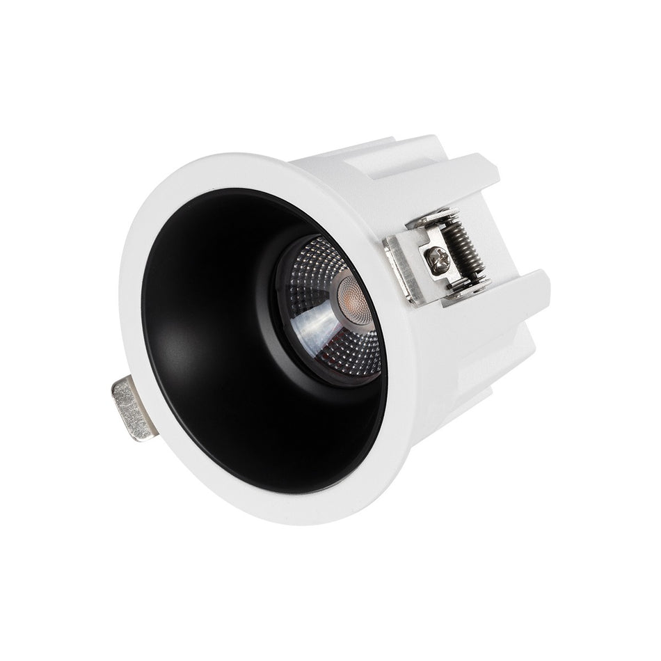 DUSTY 60341 Χωνευτό Downlight Σποτ LED 12W 1320lm 45° AC 220-240V Αδιάβροχο IP65 Θερμό Λευκό 2700K - Bridgelux COB Chip & TÜV SÜD Driver - Λευκό & Μαύρο Ματ - Μ8.5 x Π8.5 x Υ7cm m / Q7.2cm - 5 Χρόνια Εγγύηση