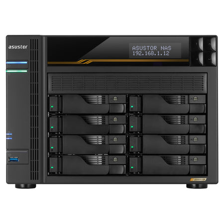ASUSTOR NAS LOCKERSTOR 8 Gen3 AS6808T 8-BAY 3,5''/4x M.2 NVMe slots/AMD Ryzen Quad-Core/16GB DDR5/2x 10 GbE, 2x5GbE Port