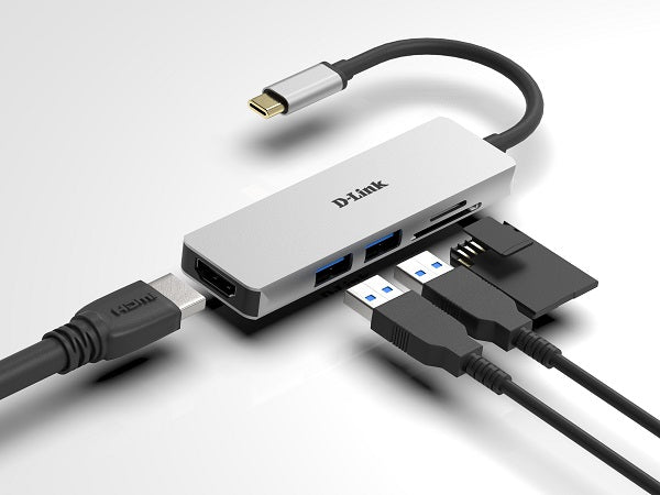 D-LINK DUB-M530 5-IN-1 USB-C HUB HDMI und SD/MSD