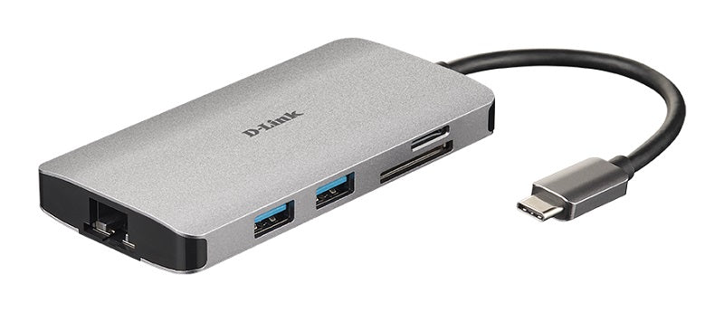 D-LINK DUB-M810 8-IN-1 USB-C HUB HDMI,RJ45,CARD,PD