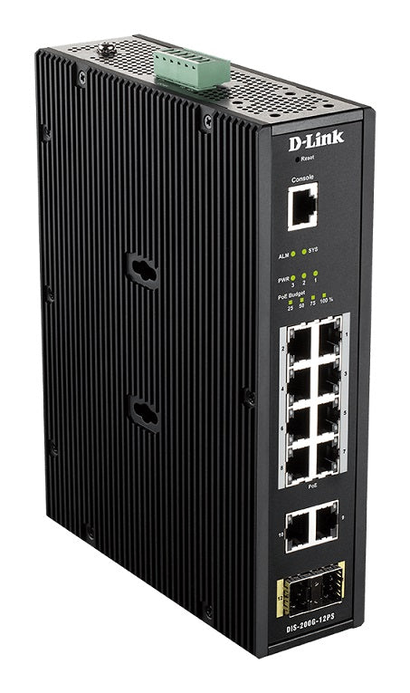 D-LINK DIS-200G-12PS INDUSTRIAL SWITCH  8XGB POE,2xGB,2xSFP
