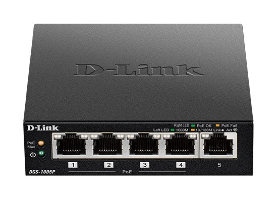 D-LINK DGS-1005P Commutateur 5 ports 10/100/1000 Mbps 4 ports PoE