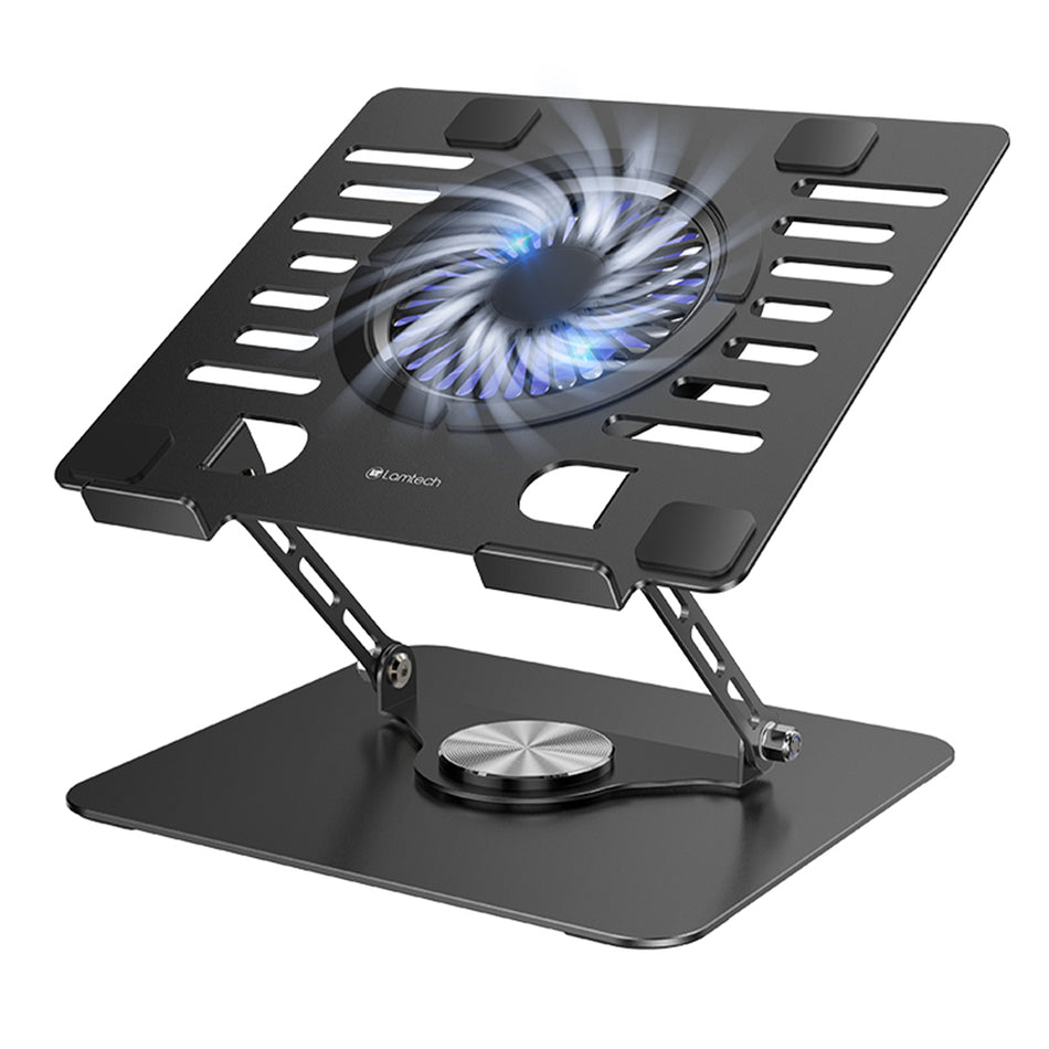 SUPPORT DE REFROIDISSEMENT POUR ORDINATEUR PORTABLE MÉTALLIQUE LAMTECH 17" NOIR