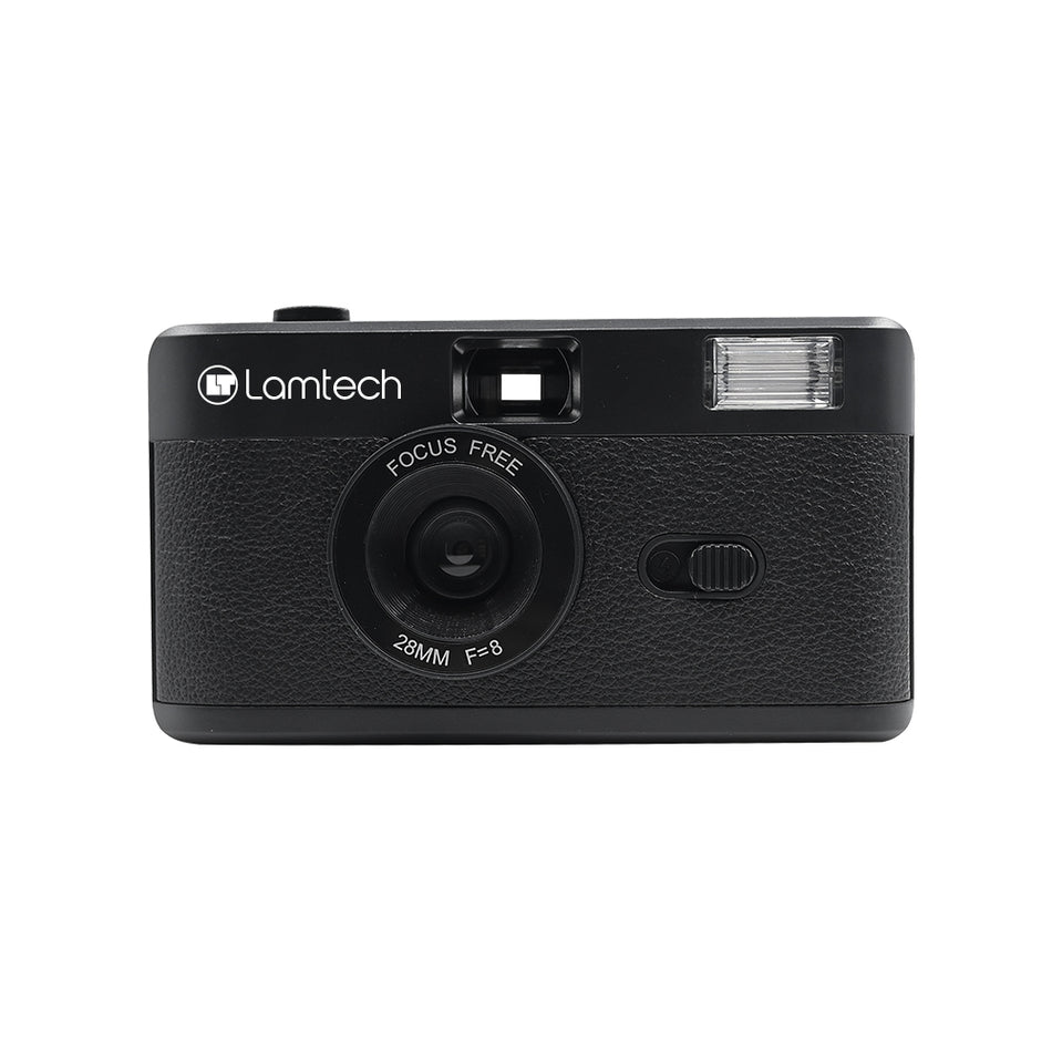 LAMTECH APPAREIL PHOTO ARGENTIQUE RÉUTILISABLE 35MM AVEC FLASH NOIR