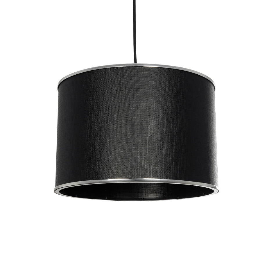 GLOBOSTAR® ELECTRA 203-0111 Μοντέρνο Κρεμαστό Φωτιστικό Οροφής με Ντουί 1 x E27 AC 220-240V IP20 - Mαύρο & Ασημί - Μ30 x Π30 x Υ23cm