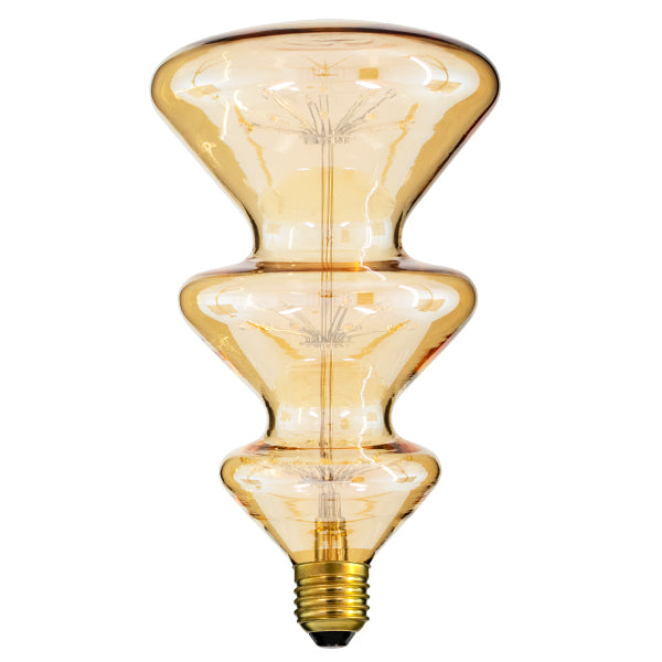 DECOTREE 99215 Λάμπα E27 CM115 LED 4W 400lm 360°  IP20 Ultra Θερμό Λευκό 2200K - Diode HP Filament Chip - Μελί - Μ12.1 x Π12.1 x Υ22cm - 3 Χρόνια Εγγύηση