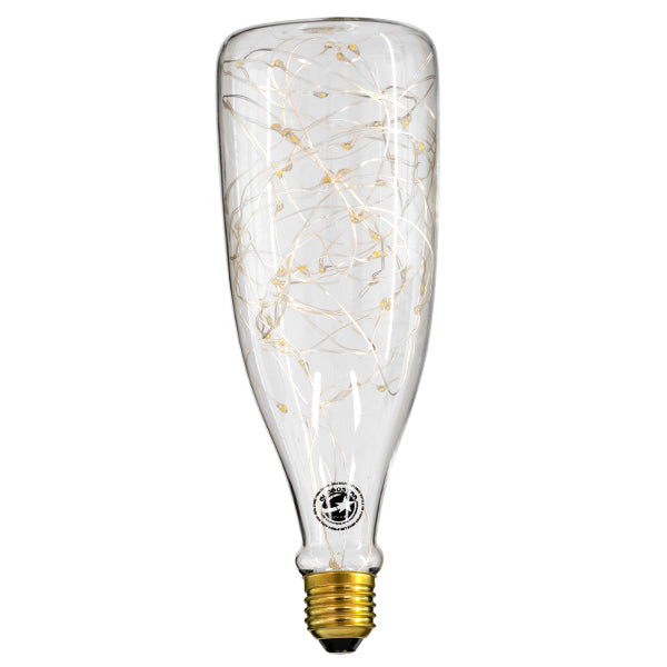 DECOBOTTLE 99221 Λάμπα E27 DBC80 LED 3W 240lm 360°  IP20 Θερμό Λευκό 2700K - Copper String Chip - Διάφανο - Μ8 x Π8 x Υ23cm - 3 Χρόνια Εγγύηση