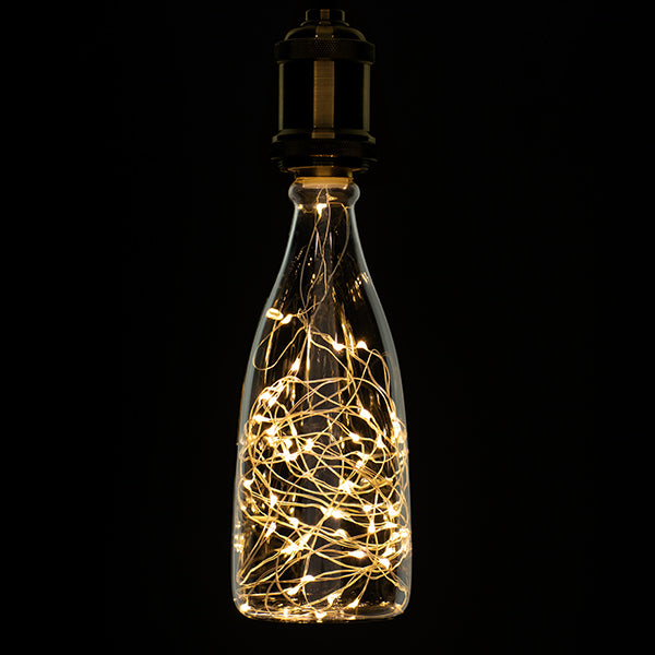 DECOBOTTLE 99221 Λάμπα E27 DBC80 LED 3W 240lm 360°  IP20 Θερμό Λευκό 2700K - Copper String Chip - Διάφανο - Μ8 x Π8 x Υ23cm - 3 Χρόνια Εγγύηση