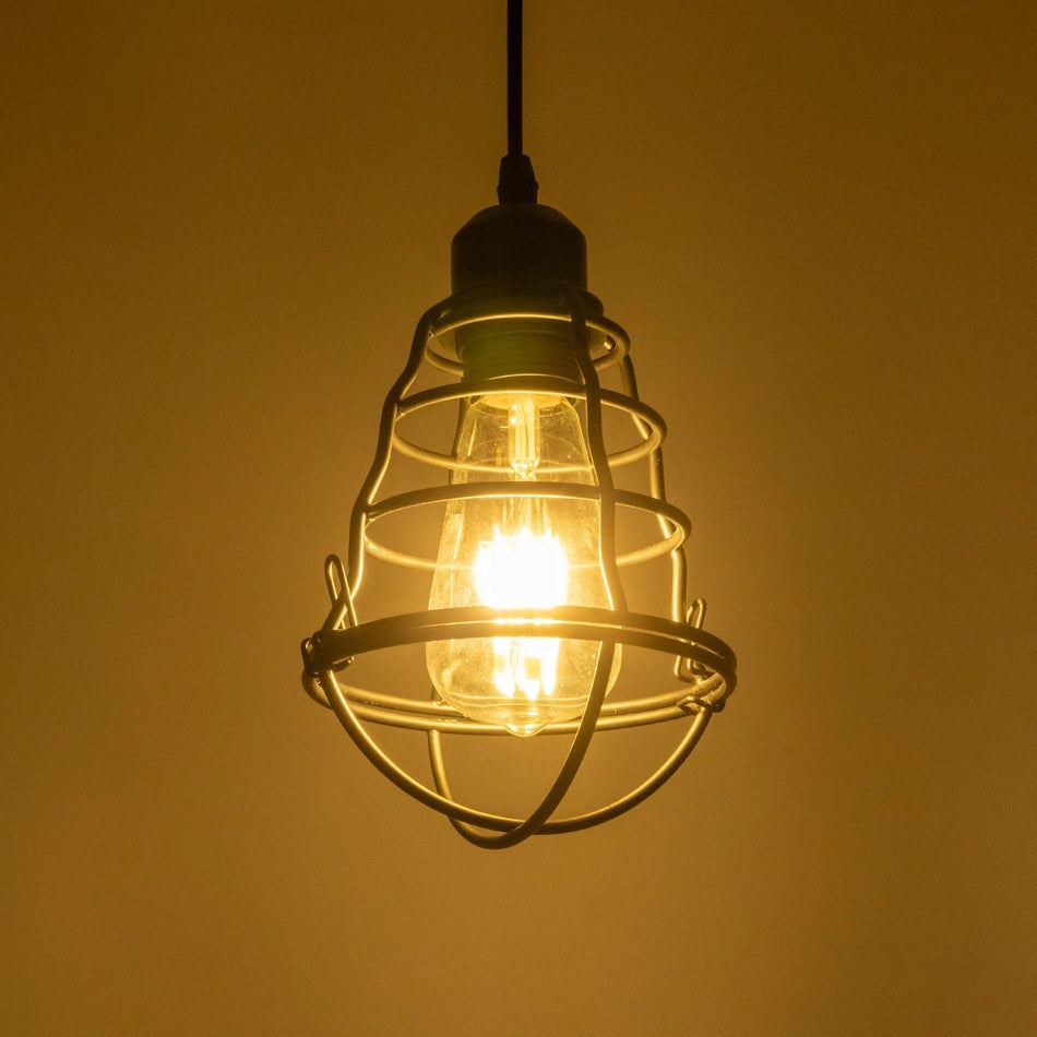 ALDO 999-0096 Vintage Κρεμαστό Φωτιστικό Οροφής με Ντουί 1 x E27 AC 220-240V IP20 - Μαύρο - Μ15 x Π15 x Υ24cm