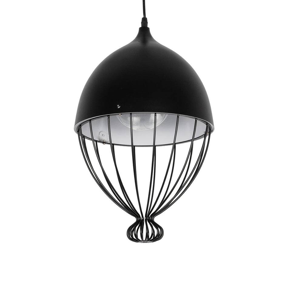 SOBRINO 999-0111 Vintage Κρεμαστό Φωτιστικό Οροφής με Ντουί 1 x E27 AC 220-240V IP20 - Μαύρο - Μ28 x Π28 x Υ47cm