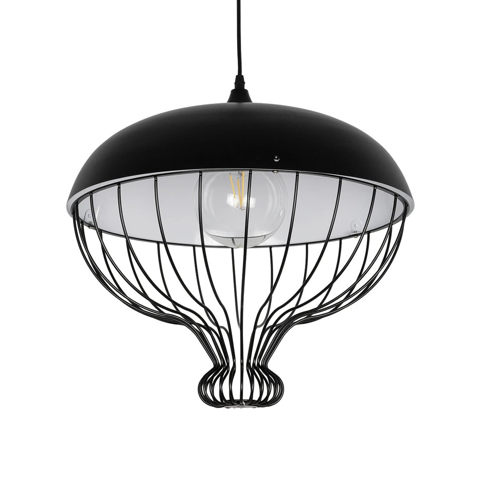 SOBRINO 999-0112 Vintage Κρεμαστό Φωτιστικό Οροφής με Ντουί 1 x E27 AC 220-240V IP20 - Μαύρο - Μ45 x Π45 x Υ45cm