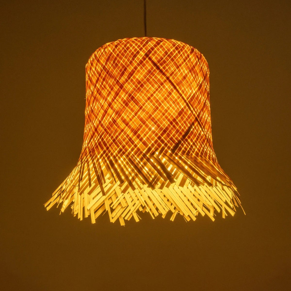 HAWAII 999-0125 Boho Κρεμαστό Φωτιστικό Οροφής με Ντουί 1 x E27 AC 220-240V IP20 - Μπεζ - Μ30 x Π30 x Υ30cm