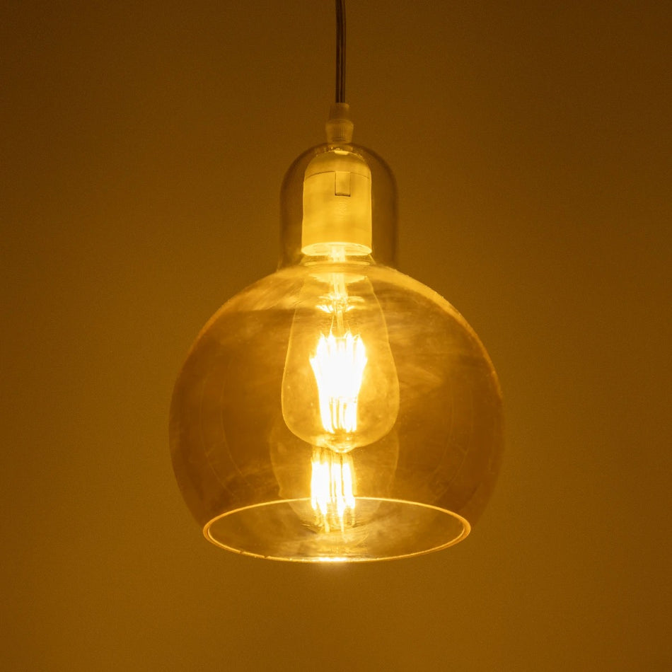 LUCREZIA 999-0143 Μοντέρνο Κρεμαστό Φωτιστικό Οροφής με Ντουί 1 x E27 AC 220-240V IP20 - Μελί - Μ18 x Π18 x Υ24cm