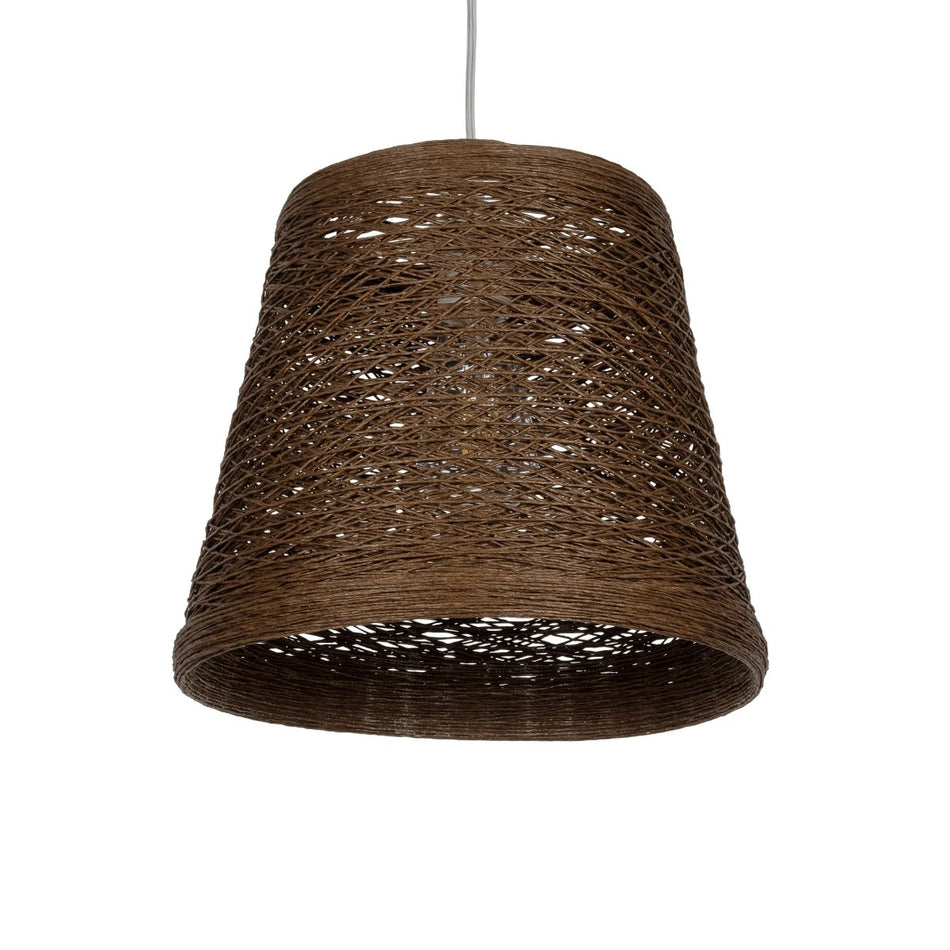 PLAYROOM 999-0145 Vintage Κρεμαστό Φωτιστικό Οροφής με Ντουί 1 x E27 AC 220-240V IP20 - Καφέ - Μ30 x Π30 x Υ30cm