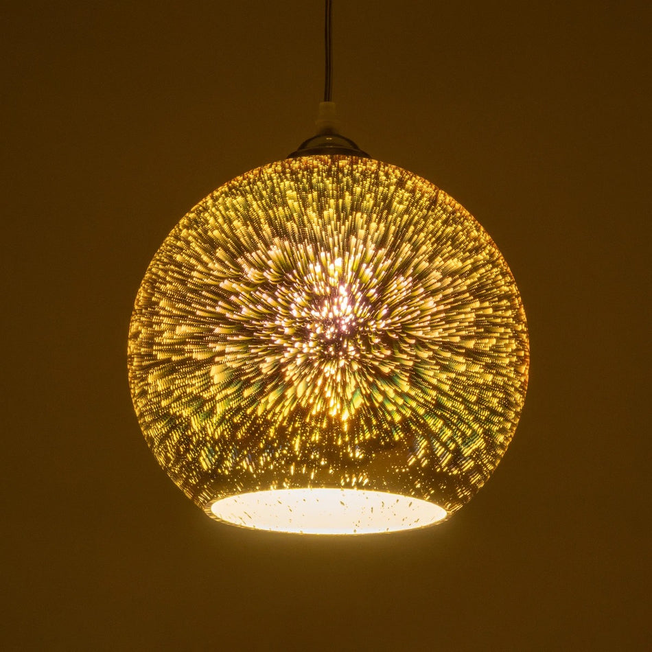 JUPITER 999-0146 Μοντέρνο Κρεμαστό Φωτιστικό Οροφής με Ντουί 1 x E27 AC 220-240V IP20 - Πολύχρωμο - Μ25 x Π25 x Υ26cm