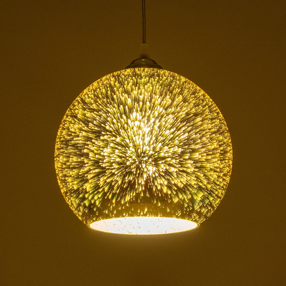 SATURN 999-0147 Μοντέρνο Κρεμαστό Φωτιστικό Οροφής με Ντουί 1 x E27 AC 220-240V IP20 - Πολύχρωμο - Μ25 x Π25 x Υ22cm