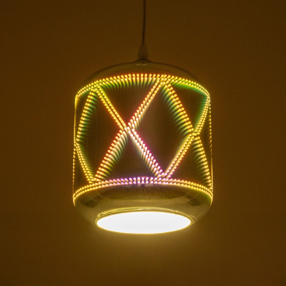 NEPTUNE 999-0149 Μοντέρνο Κρεμαστό Φωτιστικό Οροφής με Ντουί 1 x E27 AC 220-240V IP20 - Πολύχρωμο - Μ18 x Π18 x Υ25cm