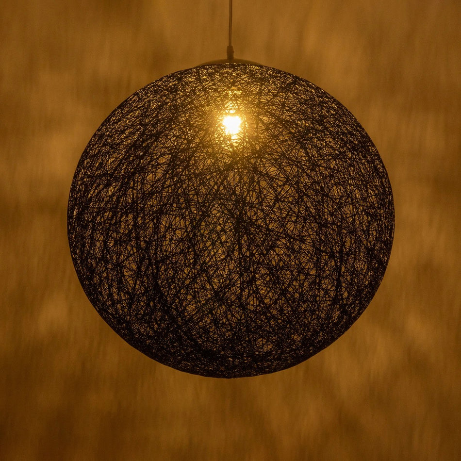 OCEANA 999-0157 Boho Κρεμαστό Φωτιστικό Οροφής με Ντουί 1 x E27 AC 220-240V IP20 - Μαύρο - Μ60 x Π60 x Υ60cm