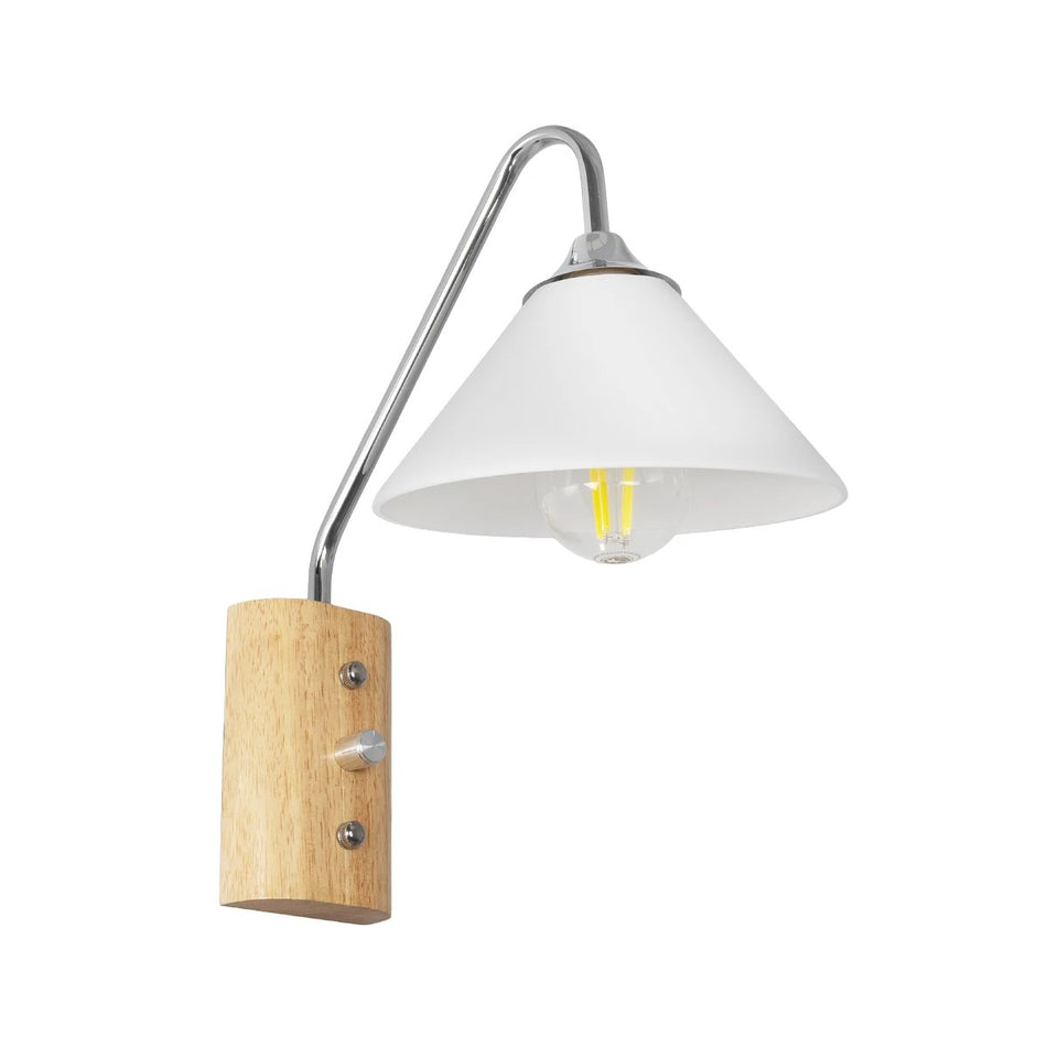 ALESSIA 999-0179 Μοντέρνο Φωτιστικό Τοίχου - Απλίκα με Ντουί 1 x E27 AC 220-240V IP20 - Μπεζ & Ασημί - Μ18 x Π26 x Υ29cm