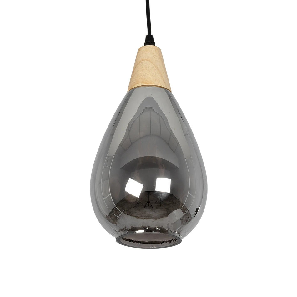 NOAH 999-0184 Μοντέρνο Κρεμαστό Φωτιστικό Οροφής με Ντουί 1 x E27 AC 220-240V IP20 - Γκρι & Μπεζ - Μ16 x Π16 x Υ30cm