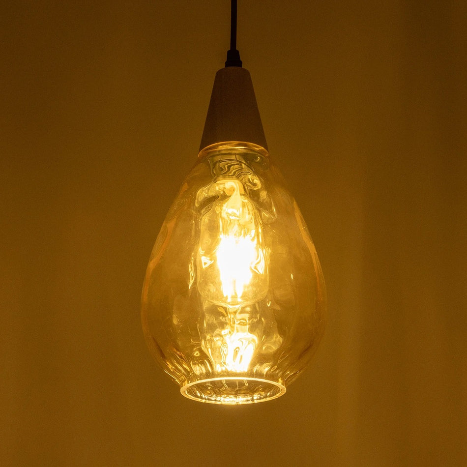 NOAH 999-0185 Μοντέρνο Κρεμαστό Φωτιστικό Οροφής με Ντουί 1 x E27 AC 220-240V IP20 - Μελί & Μπεζ - Μ16 x Π16 x Υ32cm