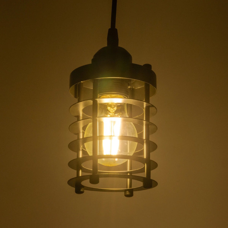 DARSEY 999-0227 Vintage Κρεμαστό Φωτιστικό Οροφής με Ντουί 1 x E27 AC 220-240V IP20 - Μαύρο - Μ10 x Π10 x Υ19cm