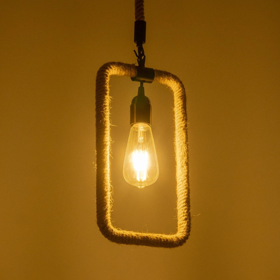 MALVERN 999-0234 Vintage Κρεμαστό Φωτιστικό Οροφής με Ντουί 1 x E27 AC 220-240V IP20 - Μαύρο & Μπεζ - Μ18.5 x Π4 x Υ41.5cm