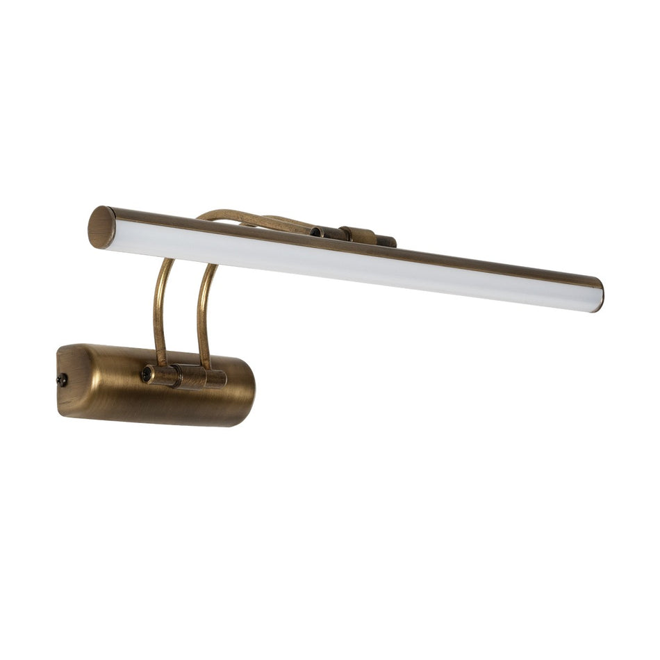 GLOBOSTAR® REFINE 203-0186 Μοντέρνο Φωτιστικό Τοίχου - Απλίκα Καθρέπτη Μπάνιου LED 7W 640lm 120° AC 220-240V IP44 Θερμό Λευκό 2700K - Lumileds SMD Chip - Μπρούτζινο - Μ35 x Π21 x Υ12cm - 2 Χρόνια Εγγύηση