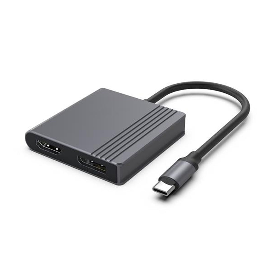 CABLEXPERT TYPE-C TO HDMI + DP ADAPTER 4K 60HZ BLACK