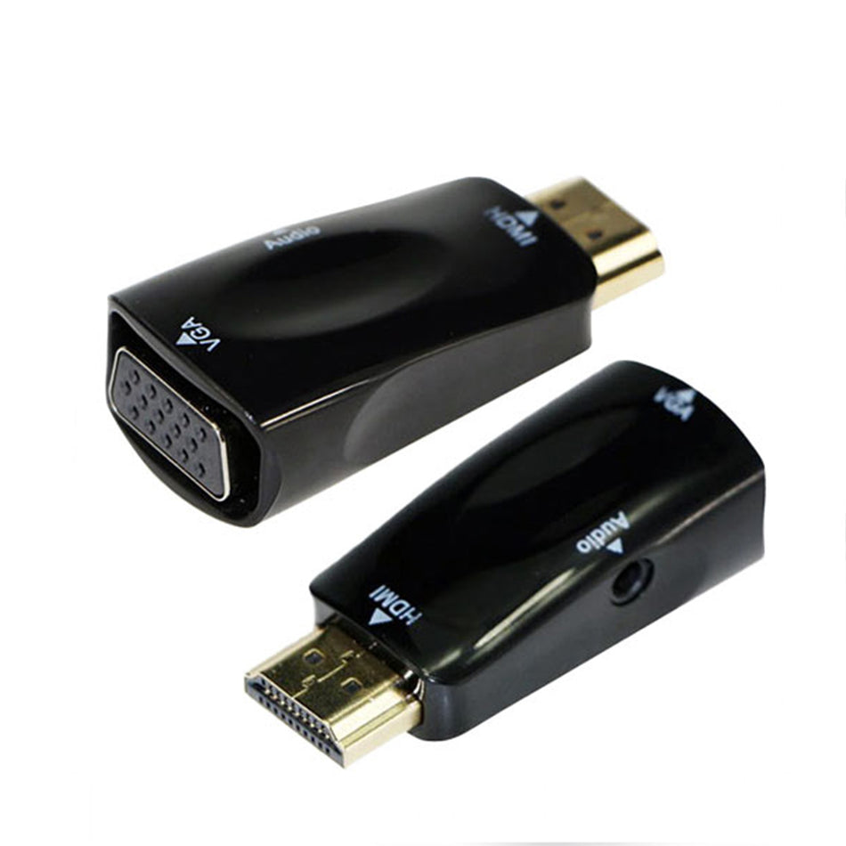 CABLEXPERT HDMI TO VGA AND AUDIO ADAPTER, SINGLE PORT,BLACK
