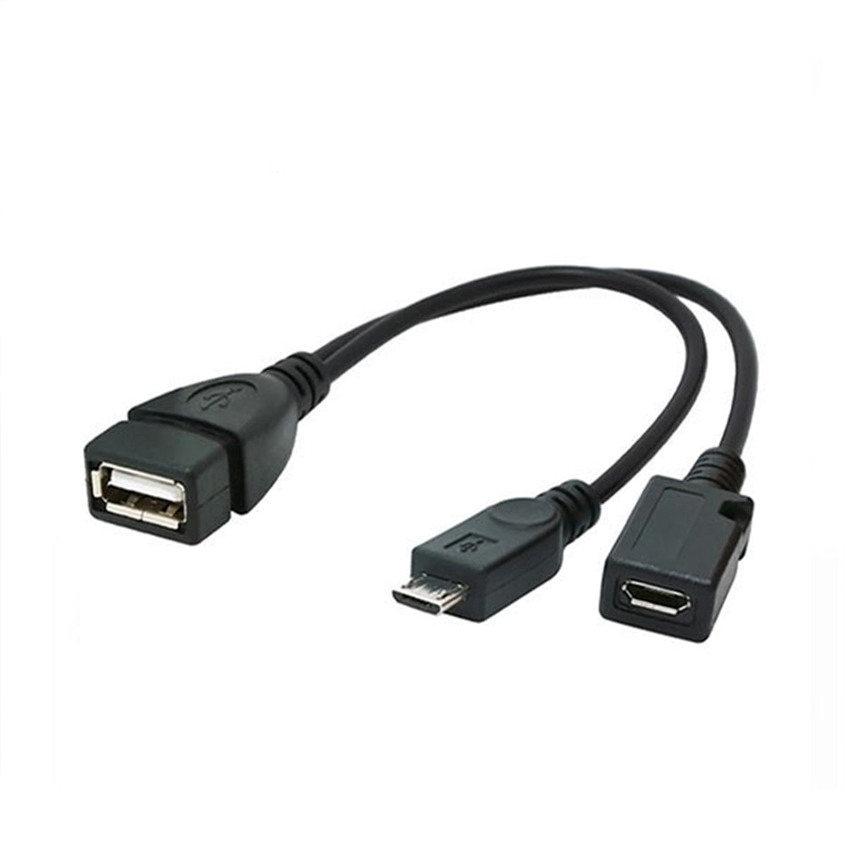 Cablexpert Usb Adapter Cable Otg Af + Micro Bf To Micro Bm Cable 0,15m
