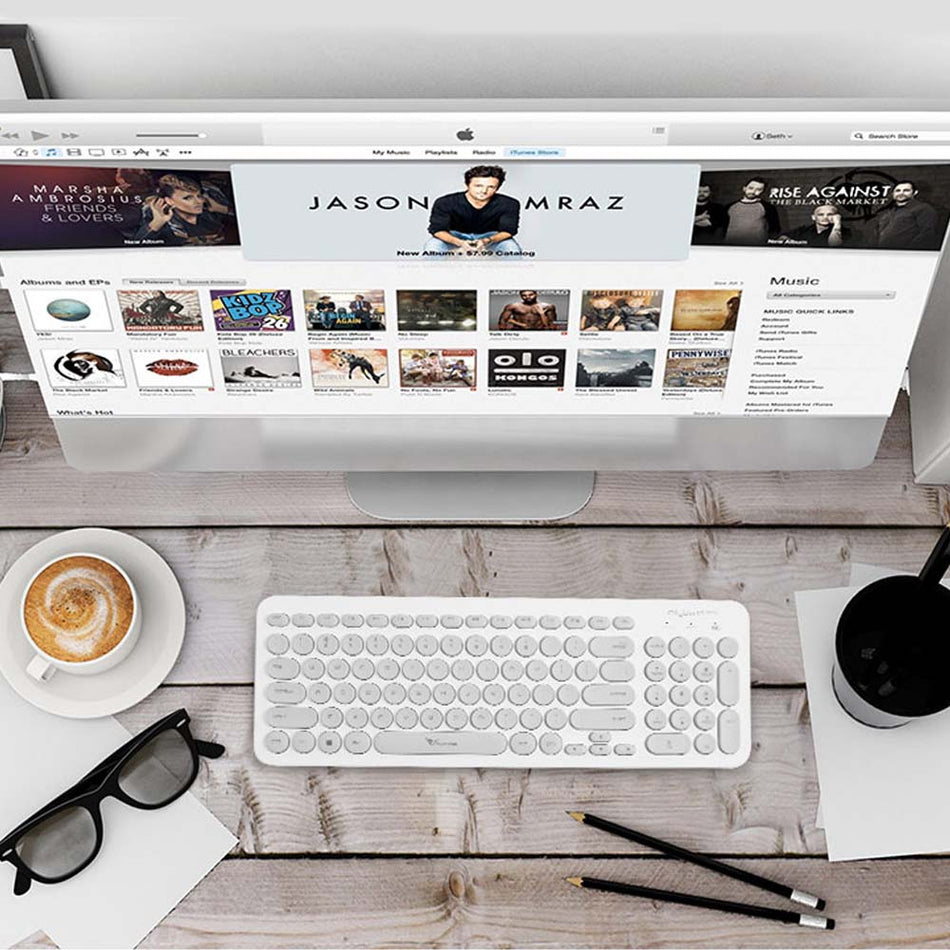 Alcatroz Wireless Keyboard Jellybean A200 W.White