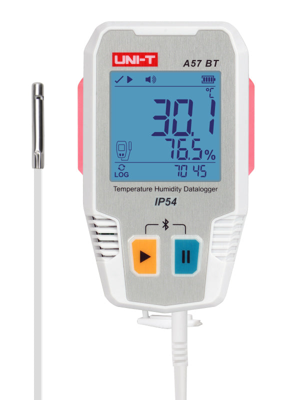 UNI-T ψηφιακό θερμόμετρο & υγρασιόμετρο A57 BT, -40~85 °C, Bluetooth, IP54