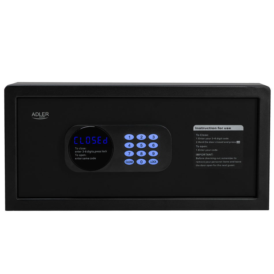 ADLER SAFE 14L MIT ELEKTRONISCHEM CODE UND SCHLOSS