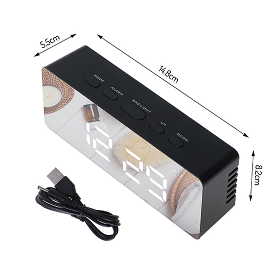 Adler Led Alarm Clock Black