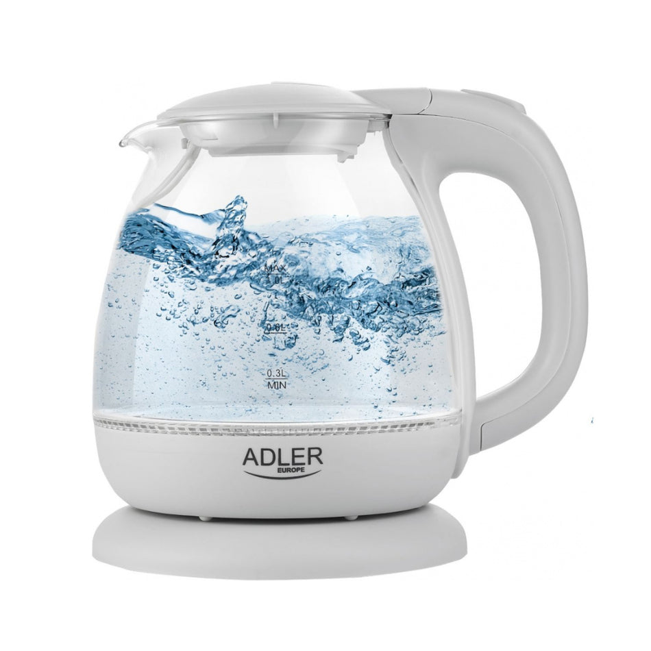 Adler Electric Glass Kettle 1 L Grey
