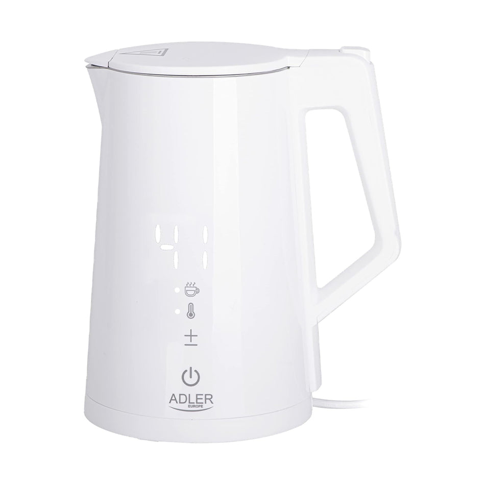 Adler Led Electric Kettle With Temperature Control 1.7 L Strix White