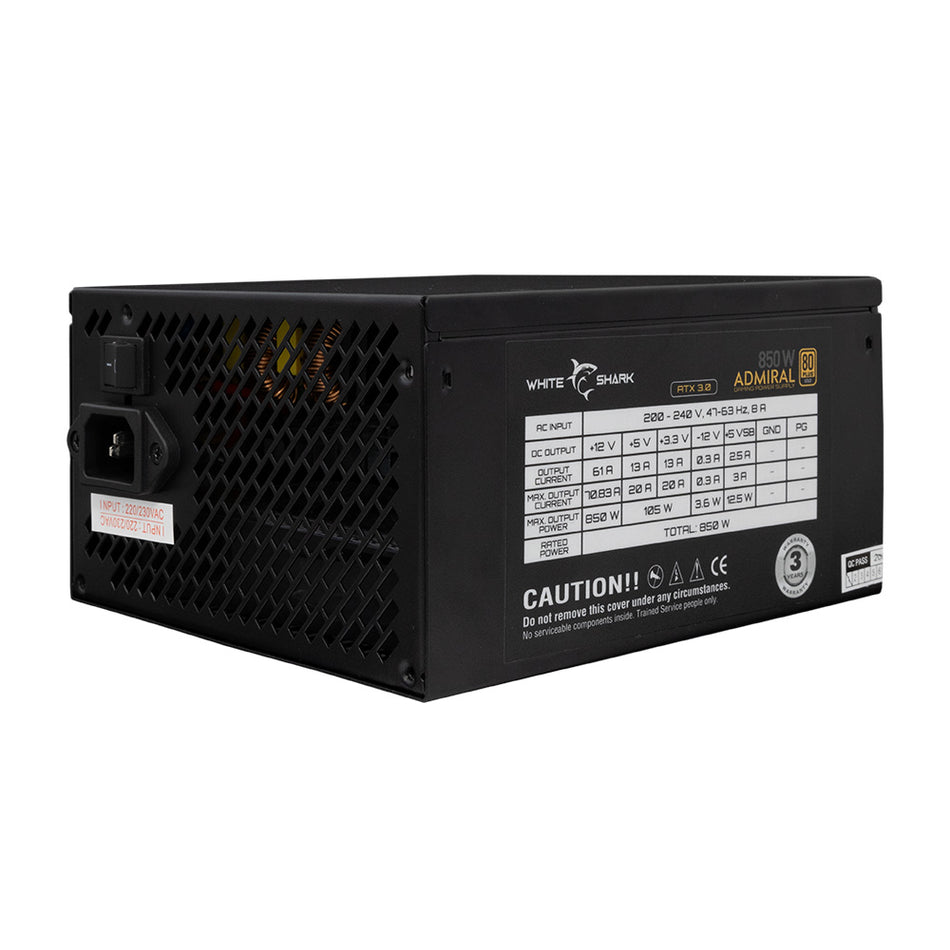 White Shark Psu 850 W Admiral Gpsu 850 W 80 Plus Gold Full Modular