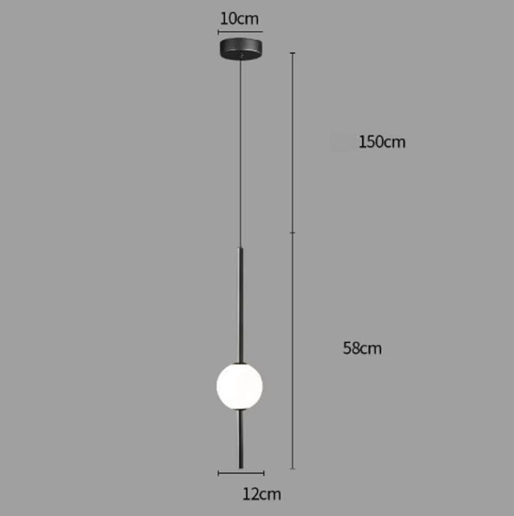 SE LED 12 AMALFI PENDANT BLACK 7W 3CCT 12*100cm IP20 220V 2 YEARS WARRANTY