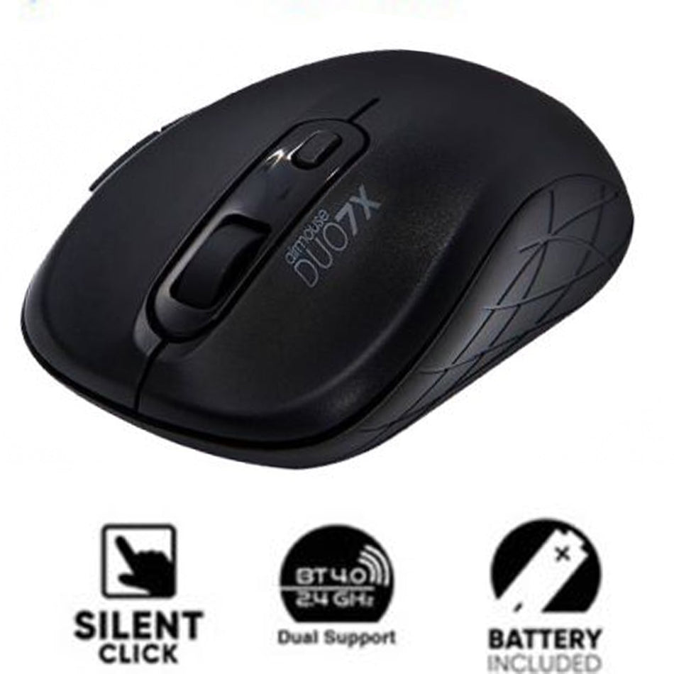 Alcatroz Silent Airmouse Duo 7 X Wireless/Bt Mouse Black