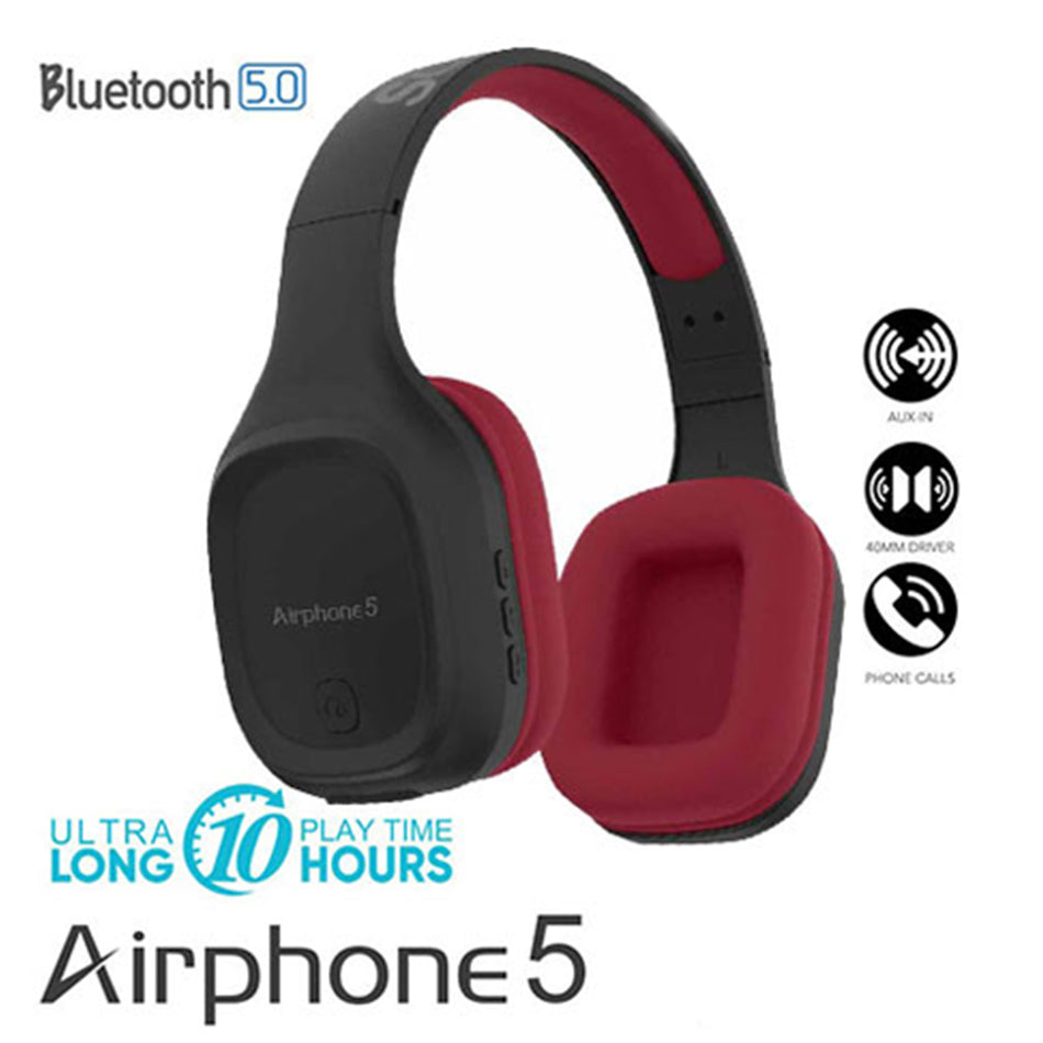 Sonic Gear Bluetooth 5.0 Headset (2019) Airphone 5 B.Maroon