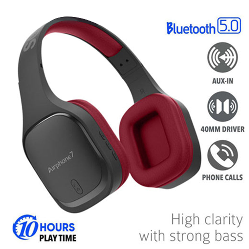 Sonic Gear Bluetooth 5.0 Headset Airphone 7 B.Maroon