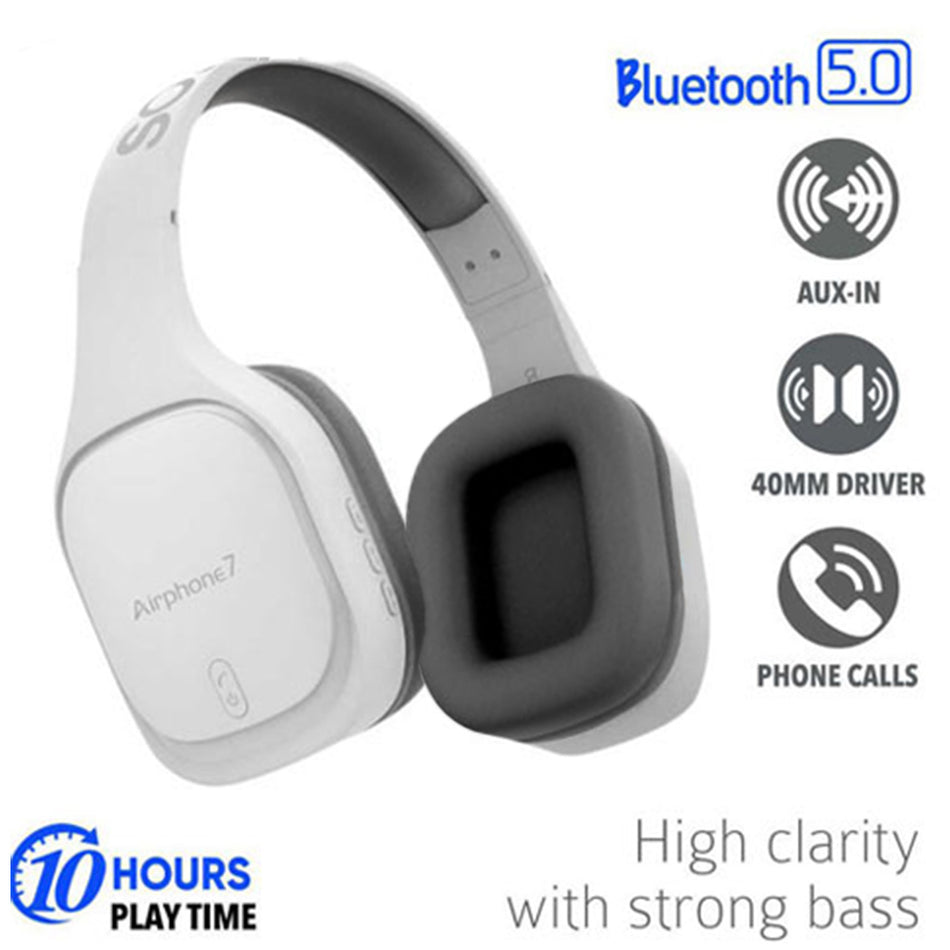 Sonic Gear Bluetooth 5.0 Headset Airphone 7 W.Grey