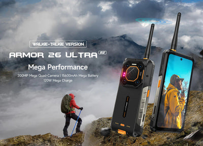 ULEFONE smartphone Armor 26 Ultra Walkie-Talkie, 6.78", 12/512GB, 5G, 15600mAh, IP68/IP69K, μαύρο