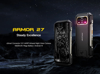 ULEFONE smartphone Armor 27, 6.78", 12/256GB, 10600mAh, IP68/IP69K, μαύρο