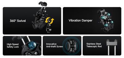 ULEFONE βάση ποδηλάτου για smartphone Armor Mount Pro AM01, μαύρη