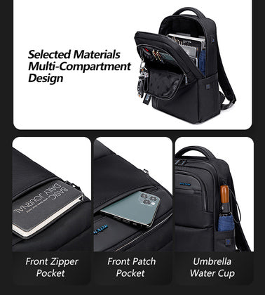 ARCTIC HUNTER τσάντα πλάτης B00477 με θήκη laptop 15.6", 18L, μαύρη