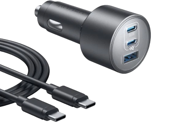 ANKER CAR CHARGER 3 PORT 167,5W WITH 1m CABLE