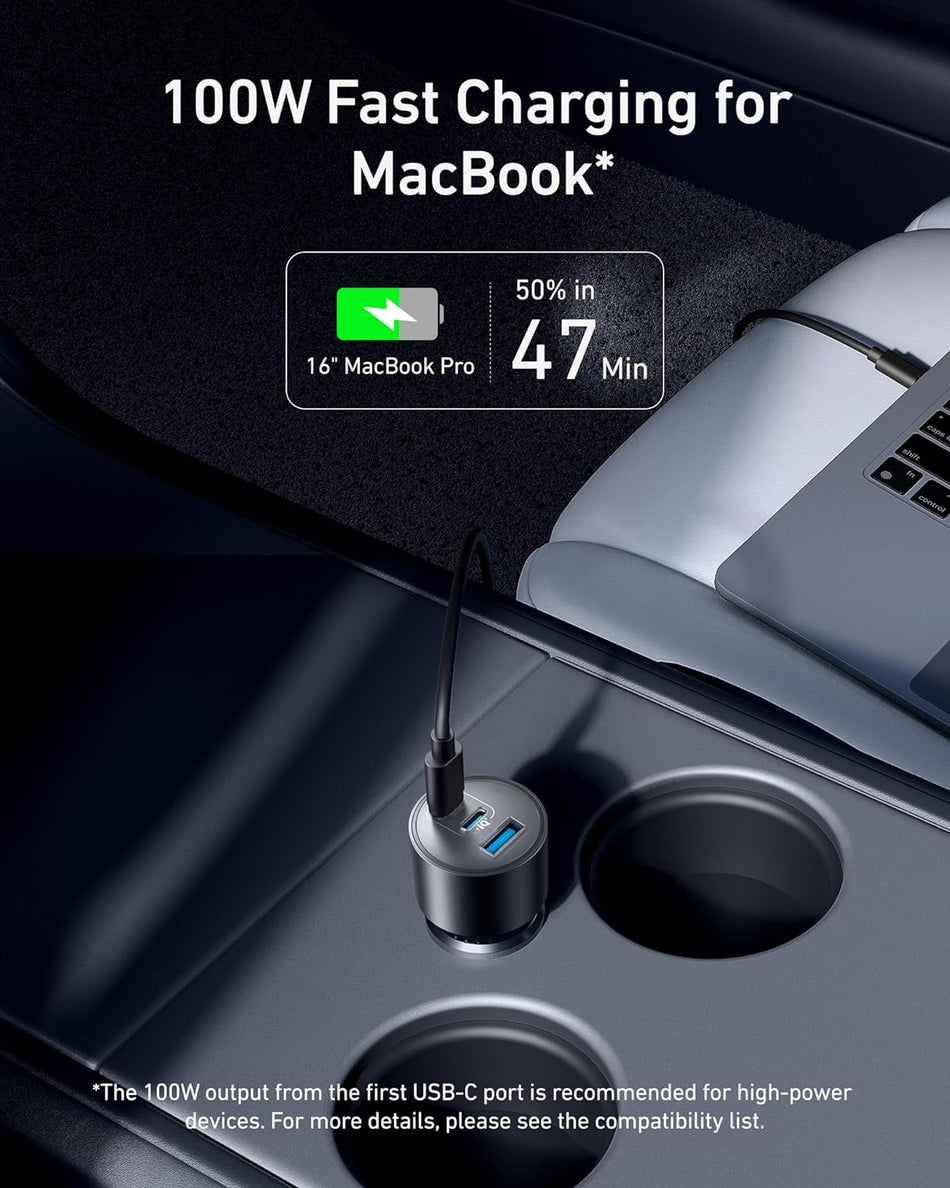 ANKER CAR CHARGER 3 PORT 167,5W WITH 1m CABLE